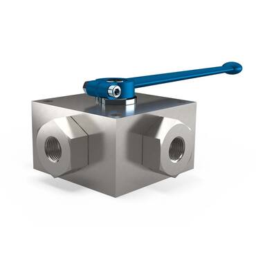 3-Way ball valve Series: 3KH Steel Cutting ring, light (L) PN315/400/500